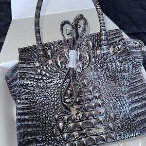 Brahmin Charcoal Priscilla satchel